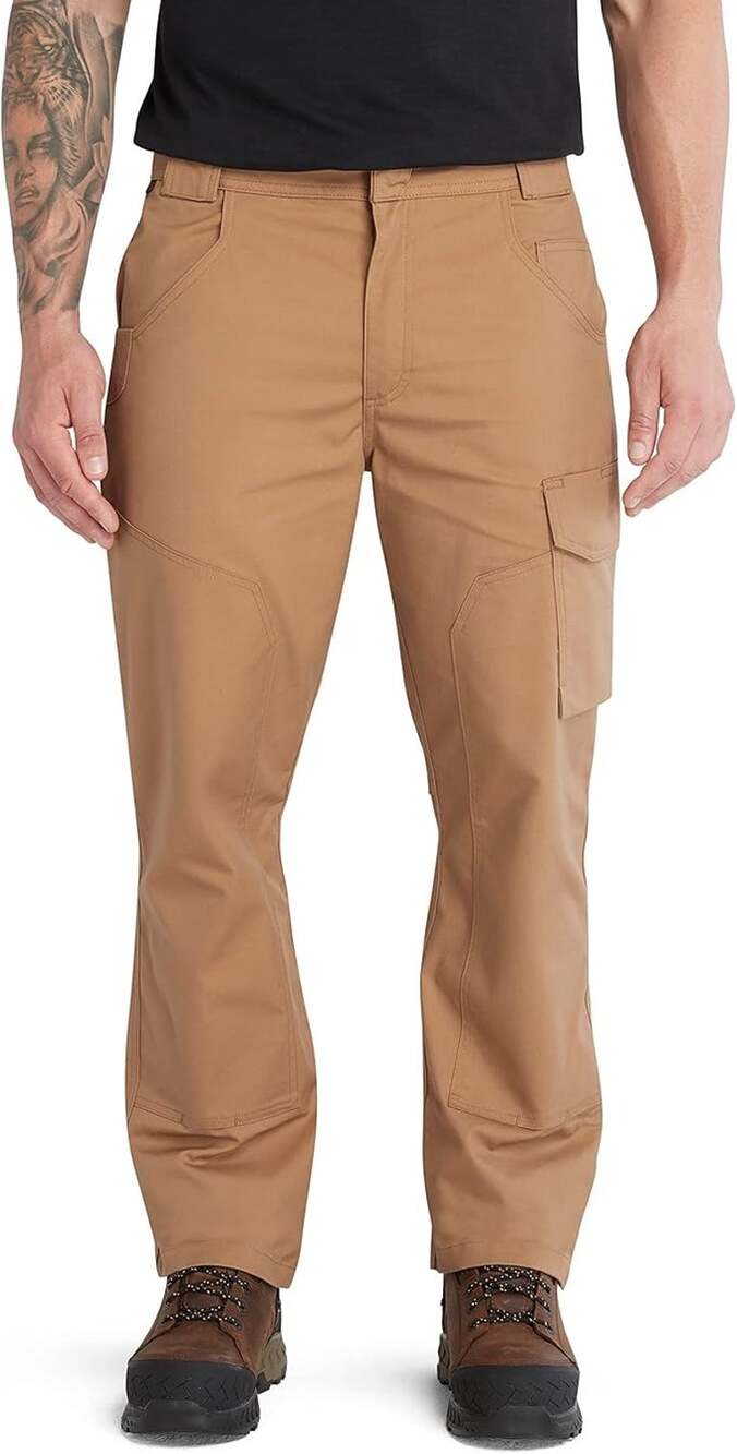 Timberland Pro Mens 38x32 Morphix Wheat Athletic Fit Duck Carpenter Pants U1-16